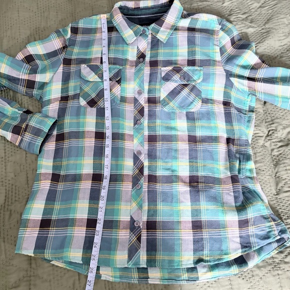 Women’s Marmot Teal and Gray Plaid Shirt - Picture 5 of 5